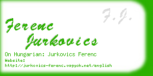 ferenc jurkovics business card